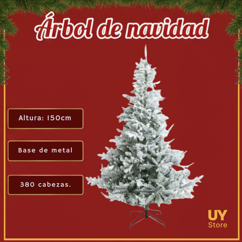 Árbol de Navidad nevado 150cm