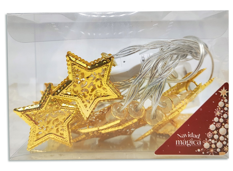 Luces LED Estrella – 200cm – Blanco Cálido