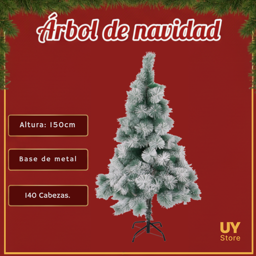 Árbol de Navidad nevado 150cm