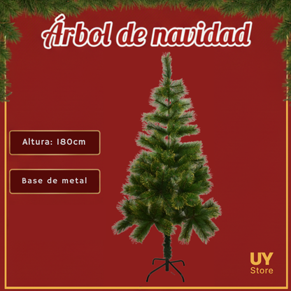 Árbol de Navidad con puntas doradas 180cm