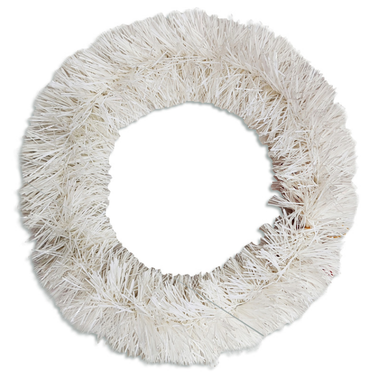 Corona Navideña Blanca 30cm