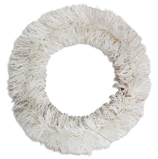 Corona Navideña Blanca 30cm