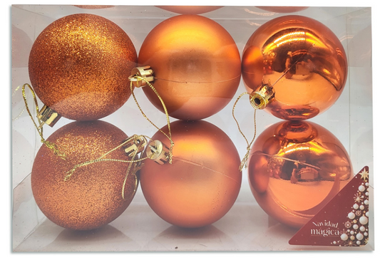 Set de 6 Esferas Navideñas de 7cm